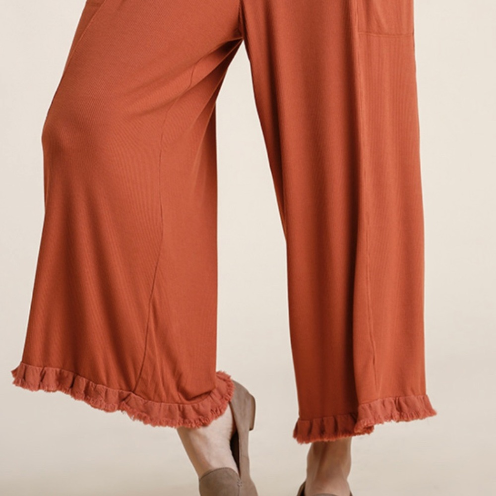 Umgee brand new with tags soft cotton fringe pants